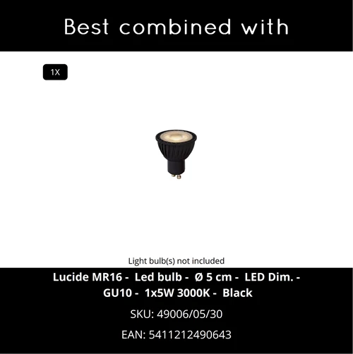 Lucide NIGELLA - Pendant light - Ø 60 cm - 1xGU10 (MR16) - Coffee - Essential - CROSSSELL